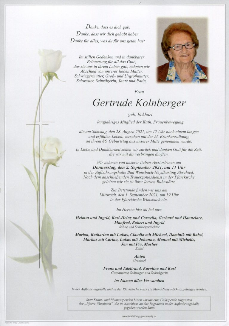 Sterbefälle Bestattung Grünzweig